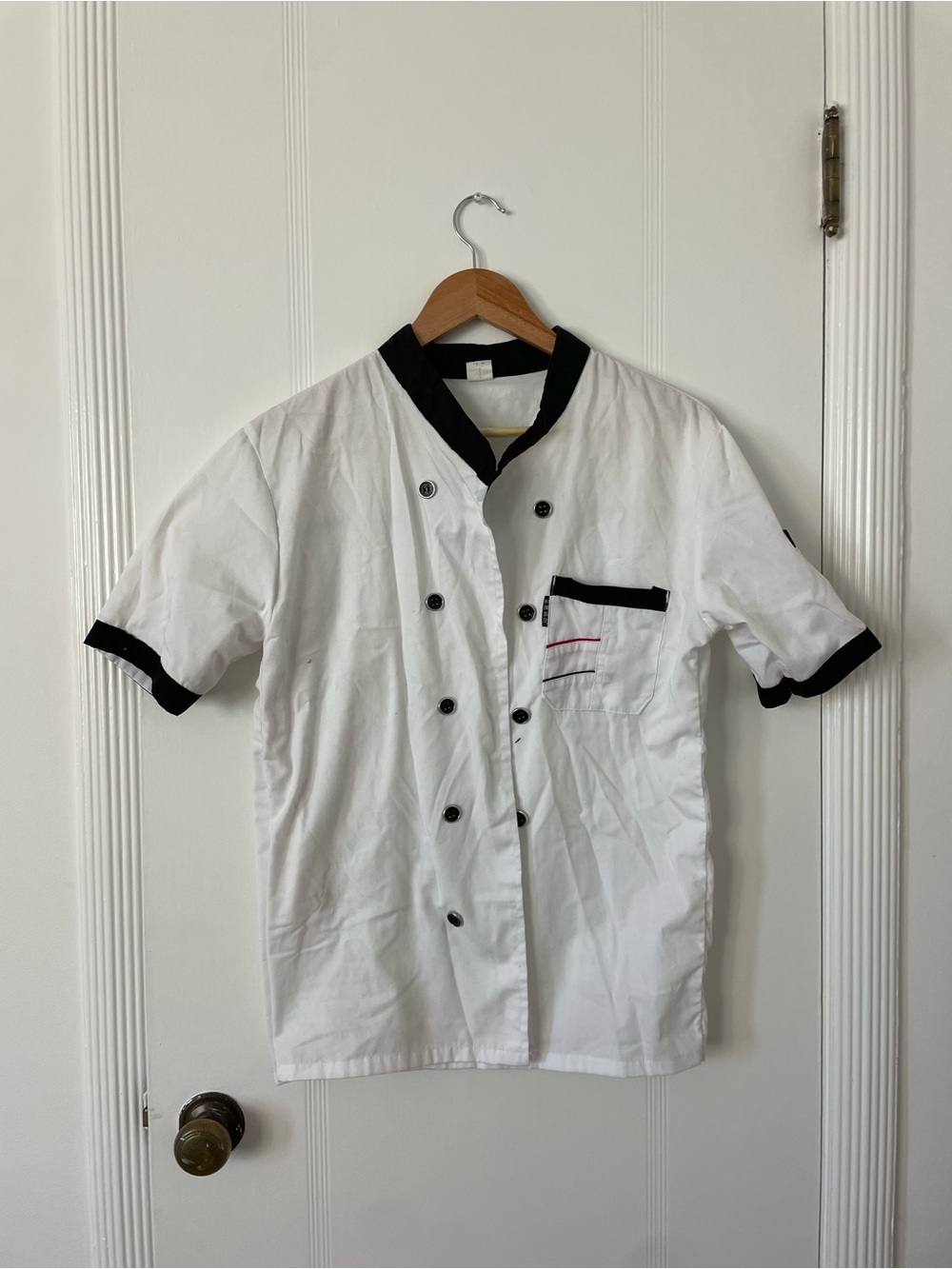 White Chef Jacket with Black Trim